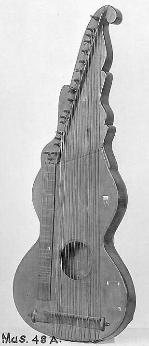 Zither, Wood, metal, gut., German 