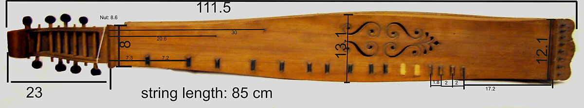 Langeleik, Wood, metal, Norwegian