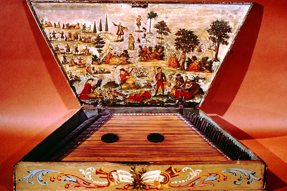 Dulcimer, Giovanni Antonio Berera (1711–1799), Wood and various materials, Italian