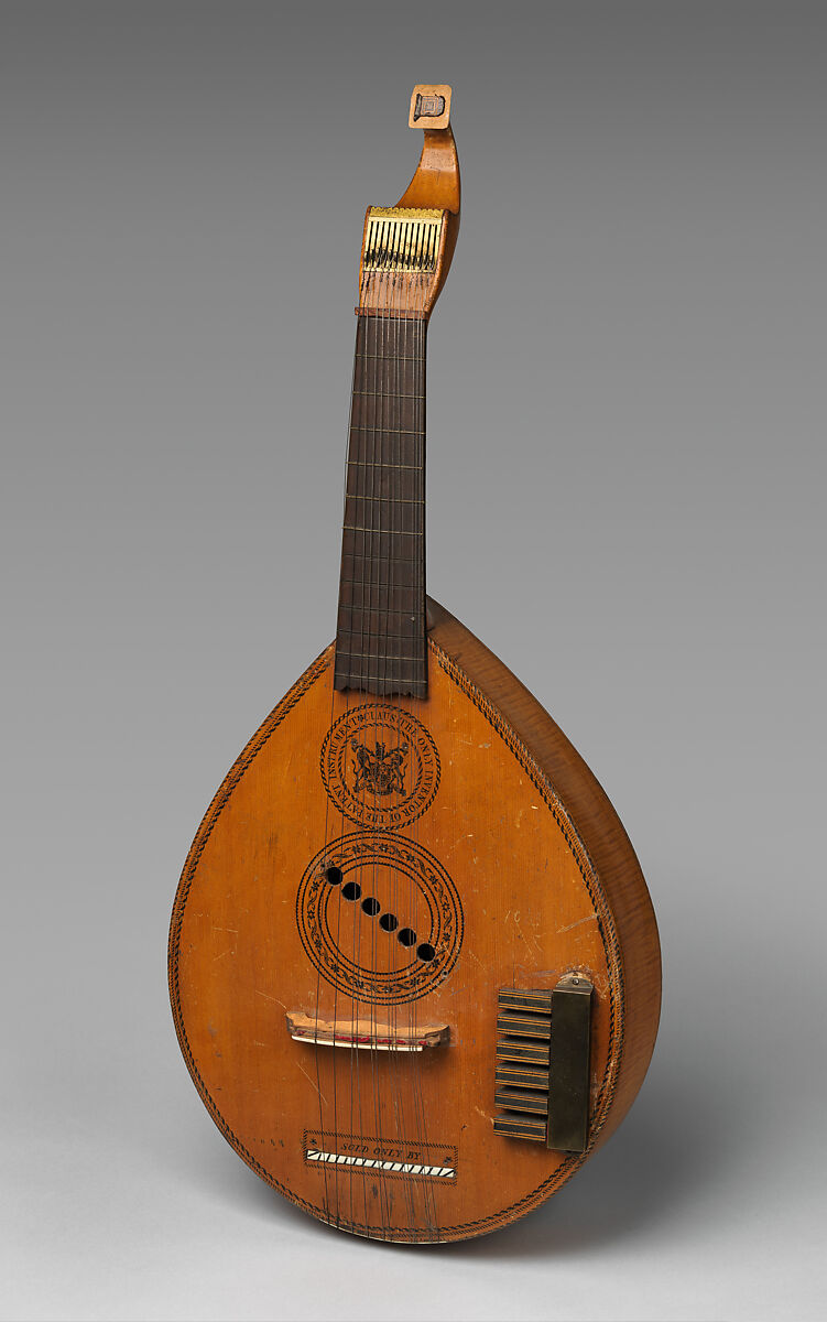Pianoforte Guittar (Keyed cittern/English guittar), Christian Claus (German, active London ca. 1783–1793 New York), Wood and various materials, British