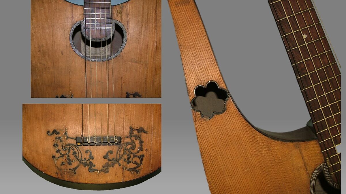 Lyre Guitar, Gennaro Fabricatore (Italian, Naples ca. 1750–1832 Naples), Spruce, maple, ebony, Italian