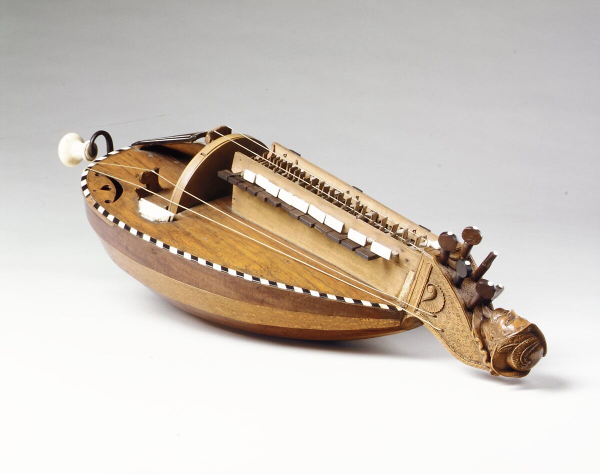 Hurdy-Gurdy, Wood, ivory, metal, French 