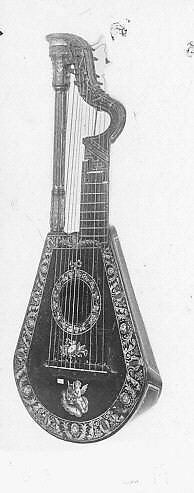 Harp Lute, Edward Light (British, London ca. 1747–ca. 1832 London), wood, various materials, British