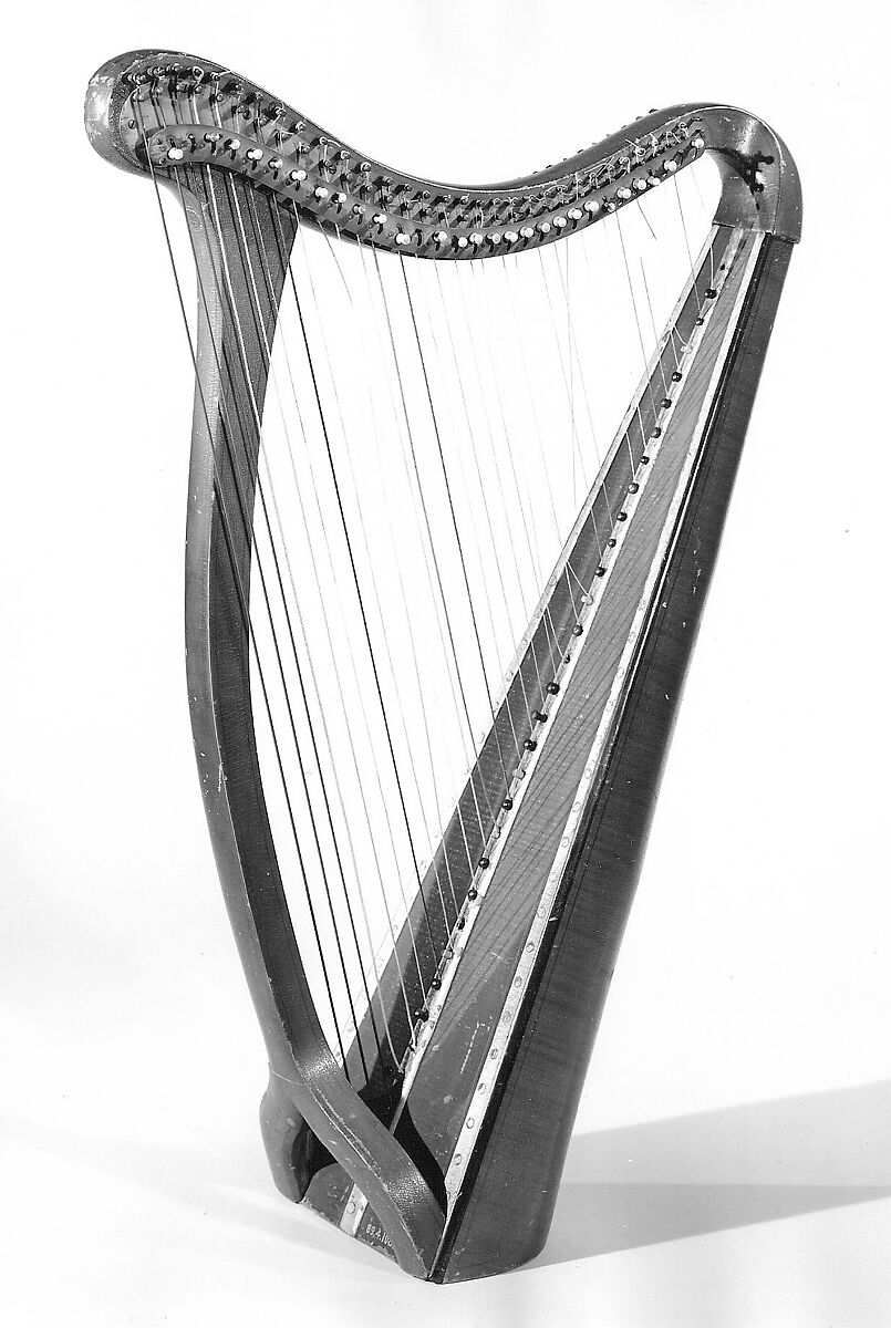 Portable Harp, Louis Joseph Domeny, Wood, various materials, French