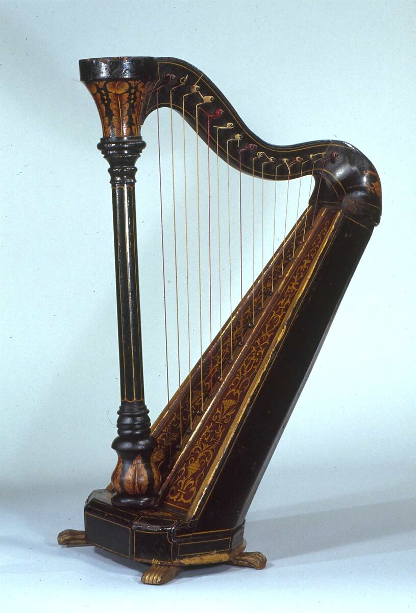 Portable Harp, Wood, various materials, British 