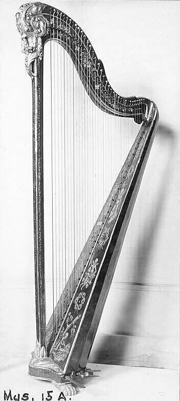 Pedal Harp, Wood, various materials, French