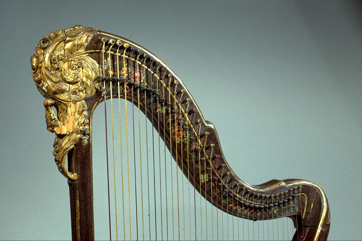 Pedal Harp, Wood, various materials, French