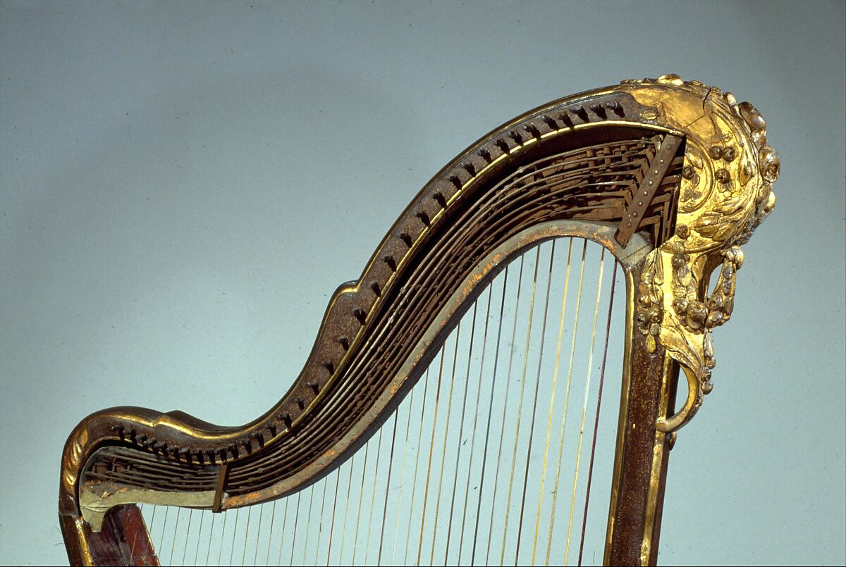 Pedal Harp, Wood, various materials, French