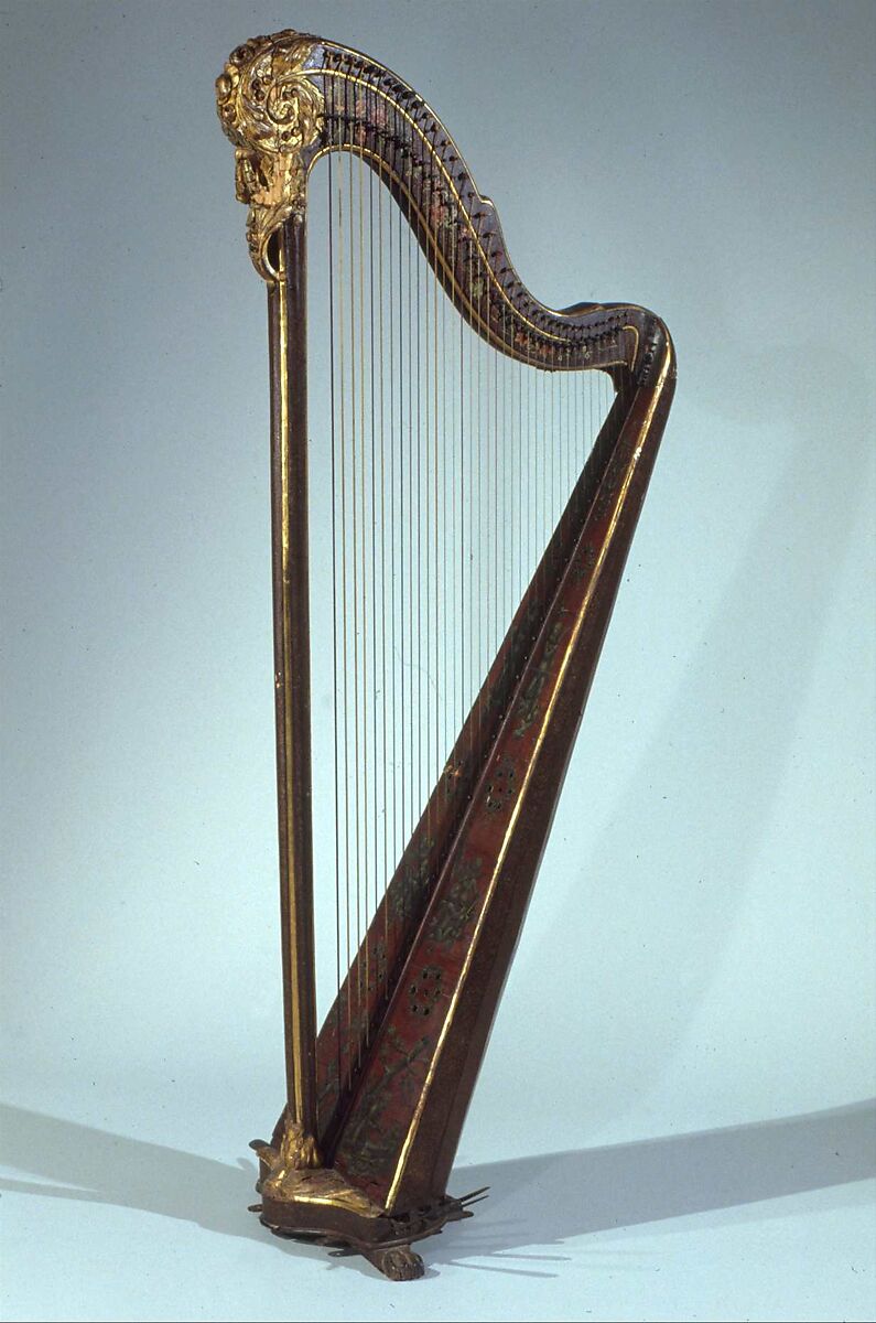 Pedal Harp, Wood, various materials, French 