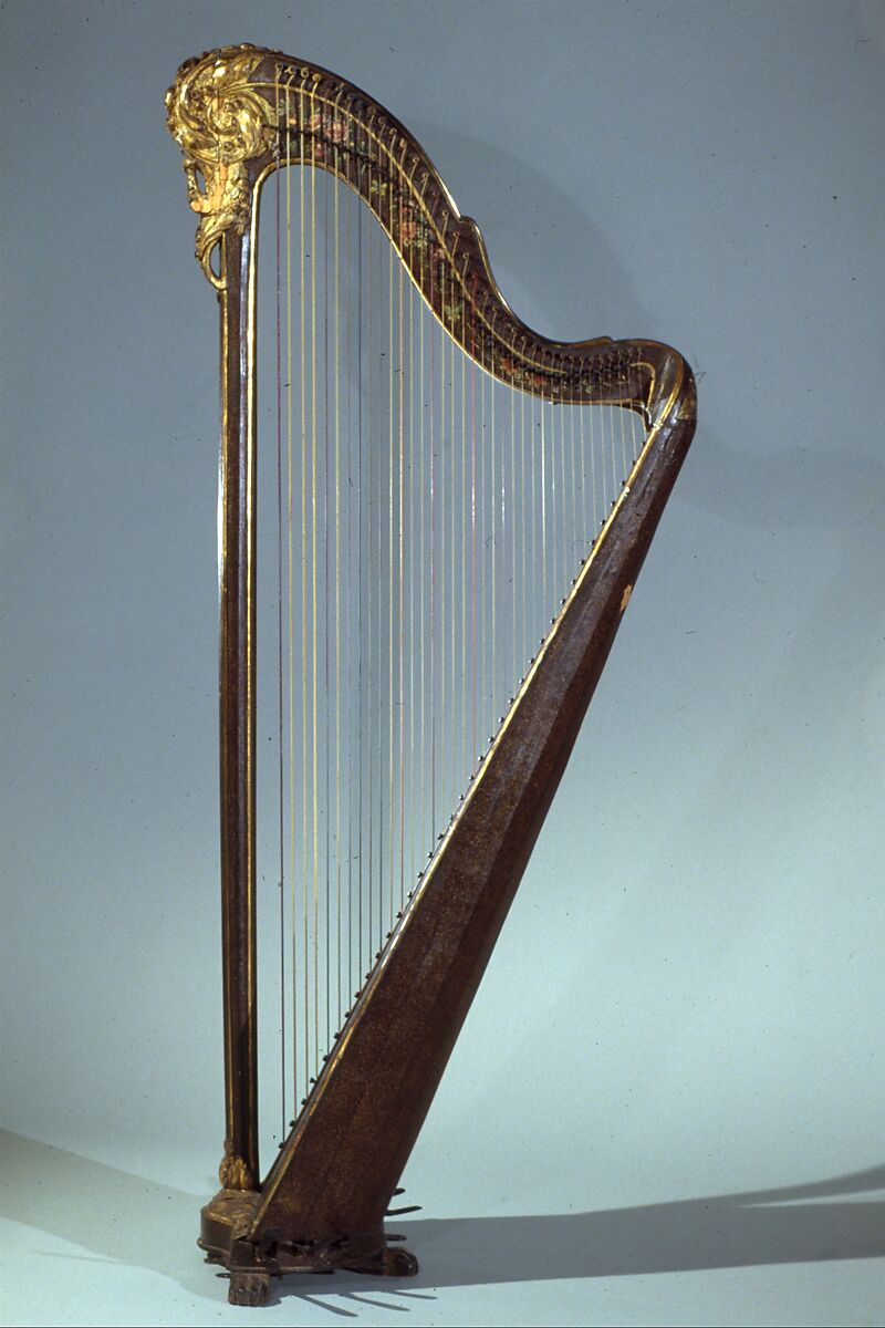 Pedal Harp, Wood, various materials, French