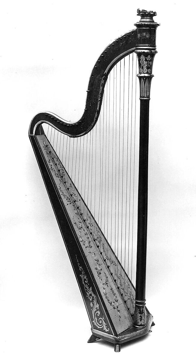 Portable Harp, Wood, various materials, European 