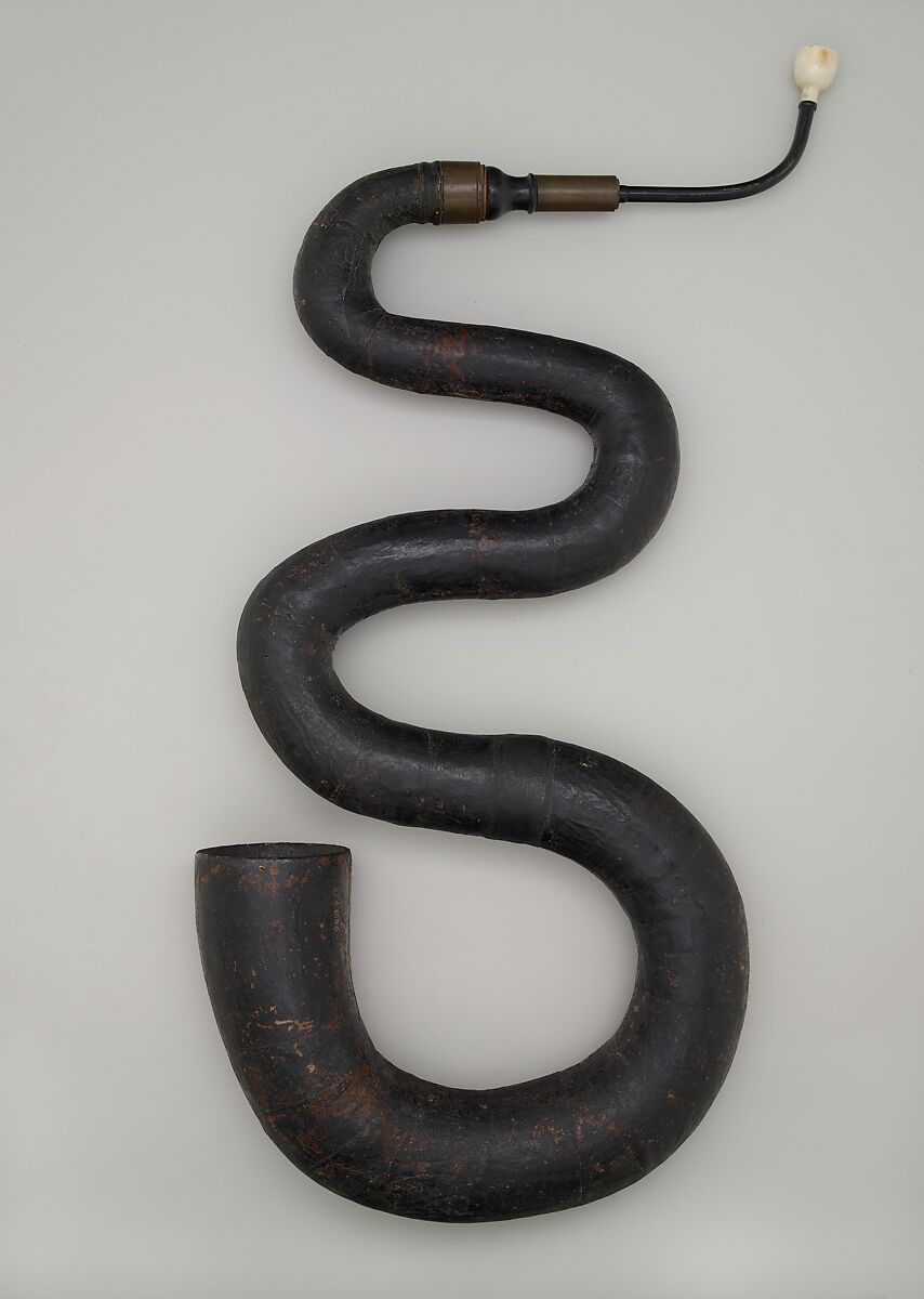 Serpent, Possibly by Leopoldo Franciolini (Italian, Florence 1844–1920 Florence), Wood, leather, brass, ivory, Italian