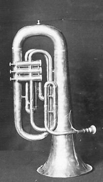 Bass Saxhorn or Euphonium in B-flat, Gautrot Brevete, brass, French 