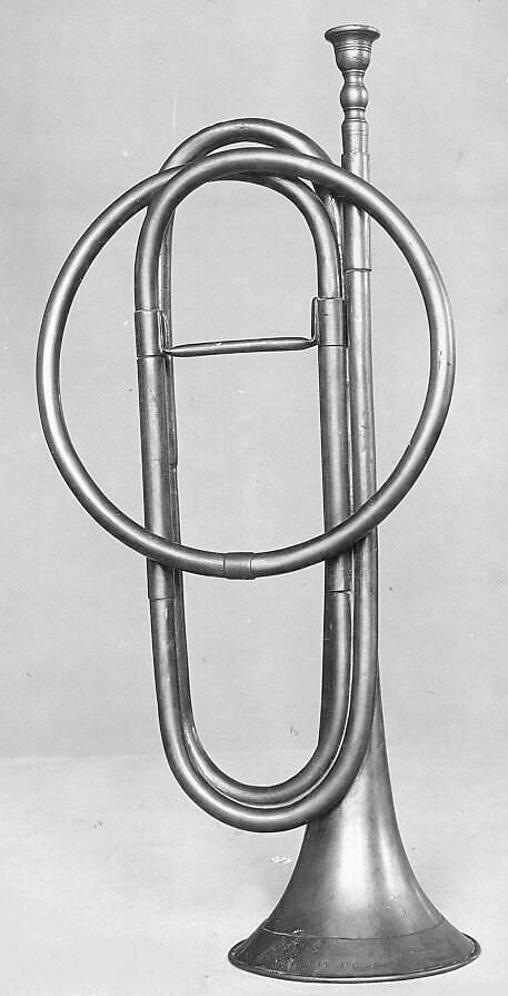 Cavalry Trumpet in C, Courtois père, Brass, nickel-silver, French 