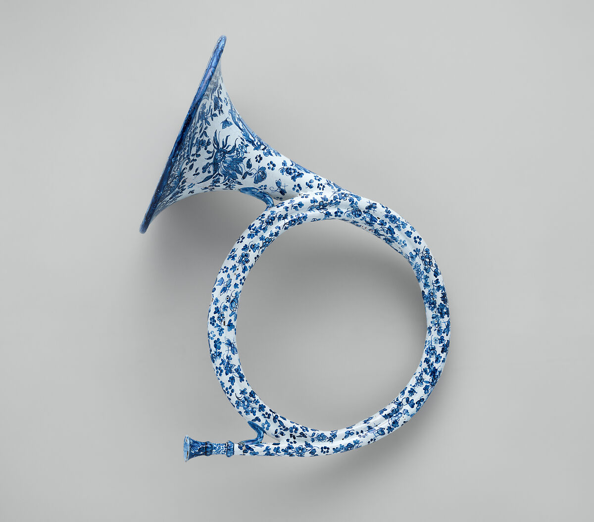 Ceramic Horn, Glazed pottery, French