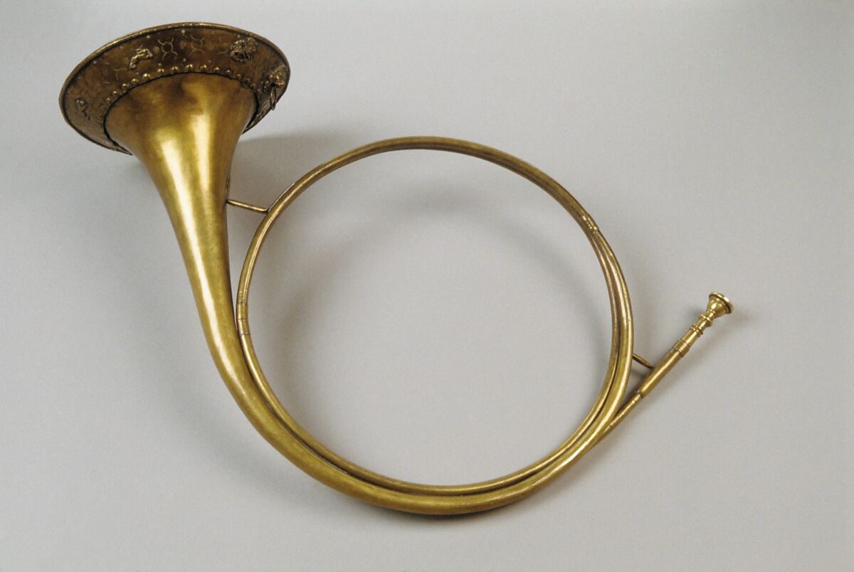 Hunting Horn in D, Jacob Schmidt (German, Nuremberg 1642–1720), Brass, German