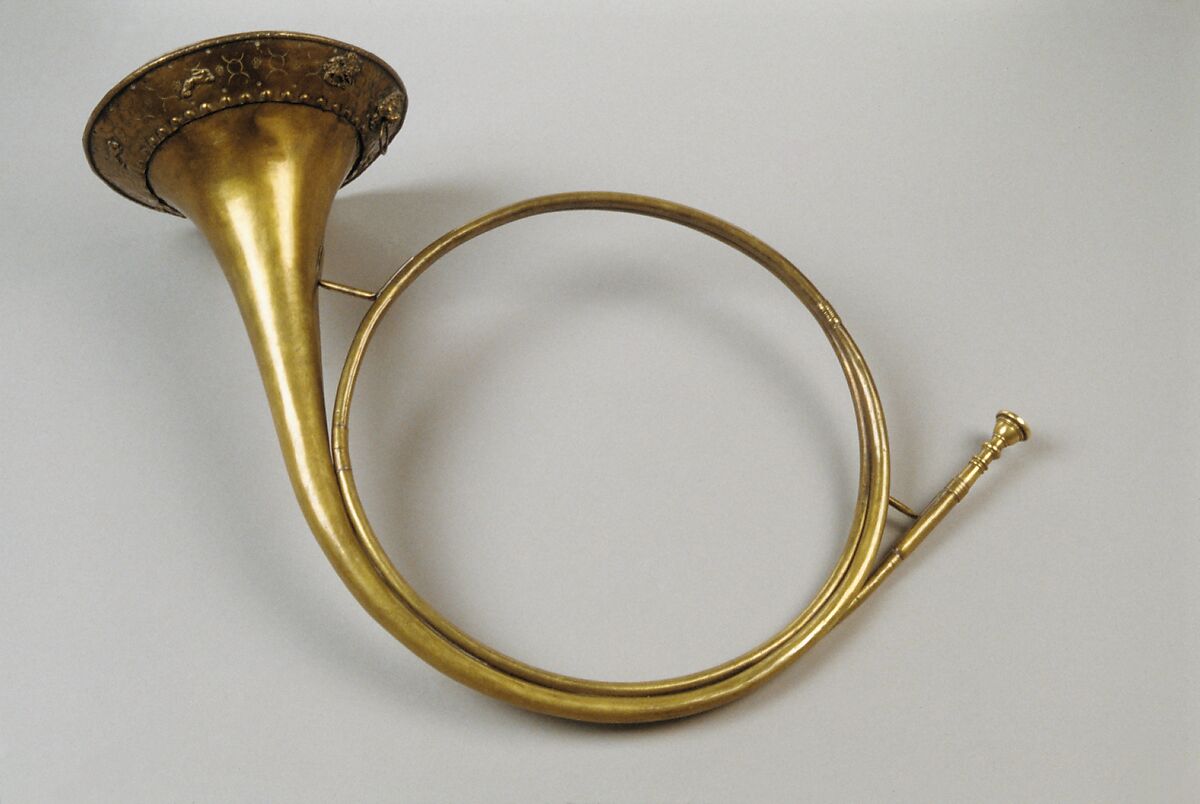 Hunting Horn in D, Jacob Schmidt (German, Nuremberg 1642–1720), Brass, German
