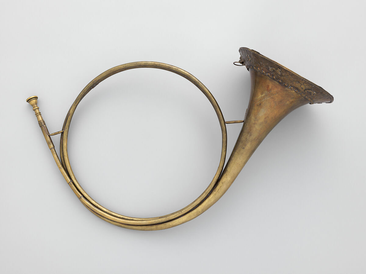 Hunting Horn in D, Jacob Schmidt (German, Nuremberg 1642–1720), Brass, German 