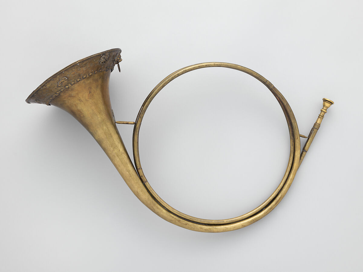 Hunting Horn in D, Jacob Schmidt (German, Nuremberg 1642–1720), Brass, German