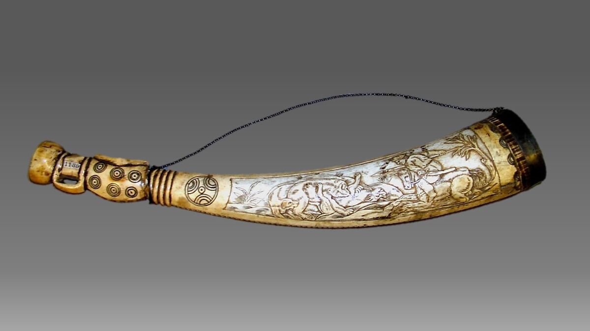 Horn, ivory, metal, African?