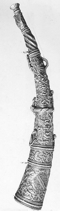 Horn, silver-plated copper, French 