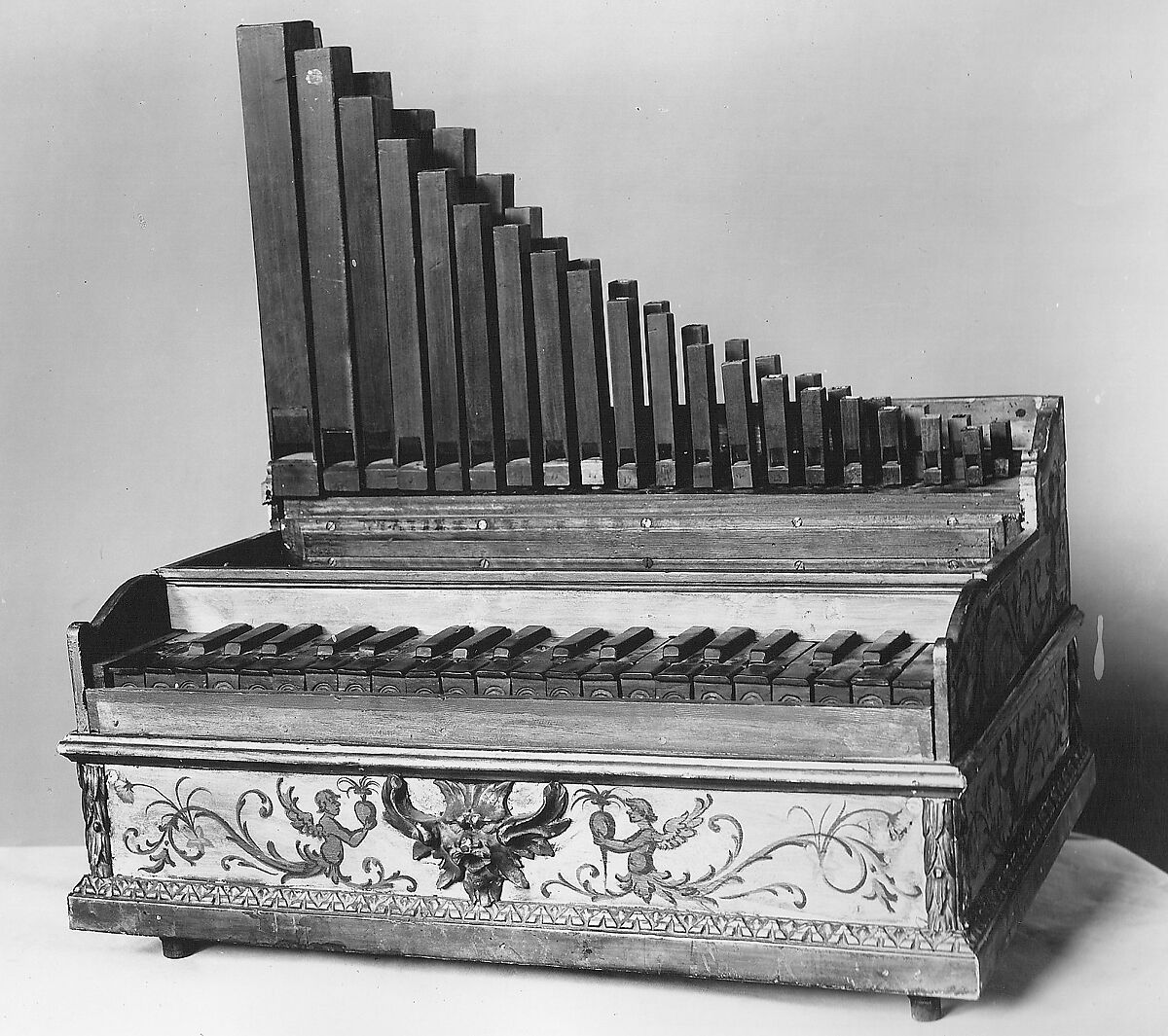 Portative Organ, Probably by Leopoldo Franciolini (Italian, Florence 1844–1920 Florence), Wood, various materials, Italian 