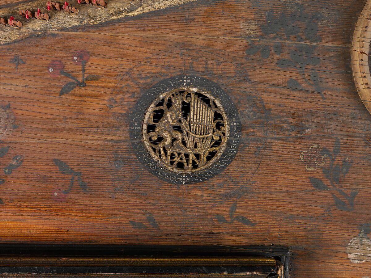 Double Virginal, Lodewijck Grouwels (Flemish, active Middelburg, Zeeland, The Netherlands 1593–1600), Pine, spruce, paint, gilding, ivory, Flemish