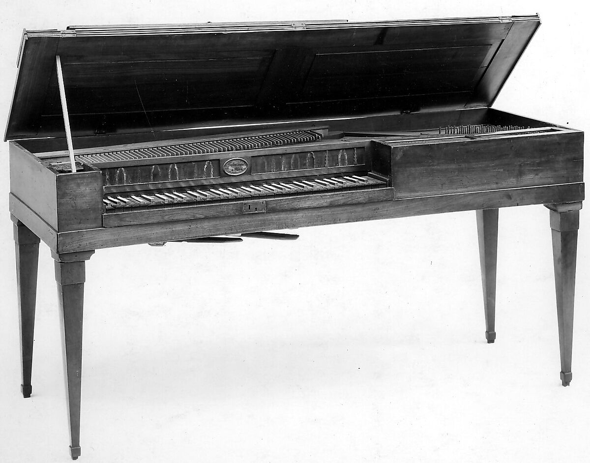 Square Piano, Anton Vatter (possibly Anton Walter), Cherry (?), iron, ebony, bone, Austrian 