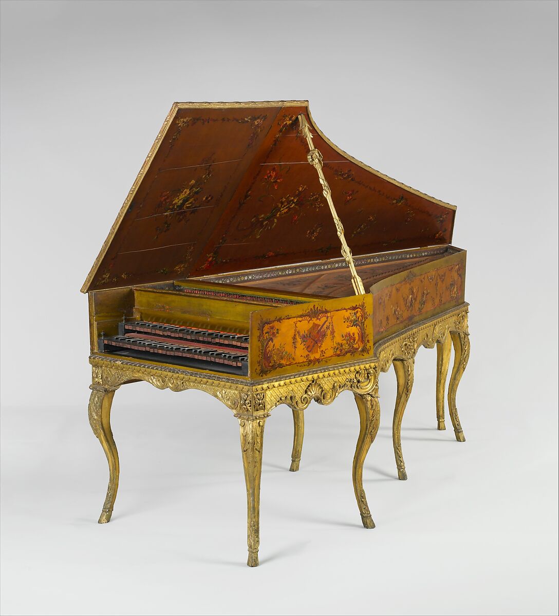 Harpsichord, Louis Bellot (Paris, active 1717–1759), Wood and various materials, French 