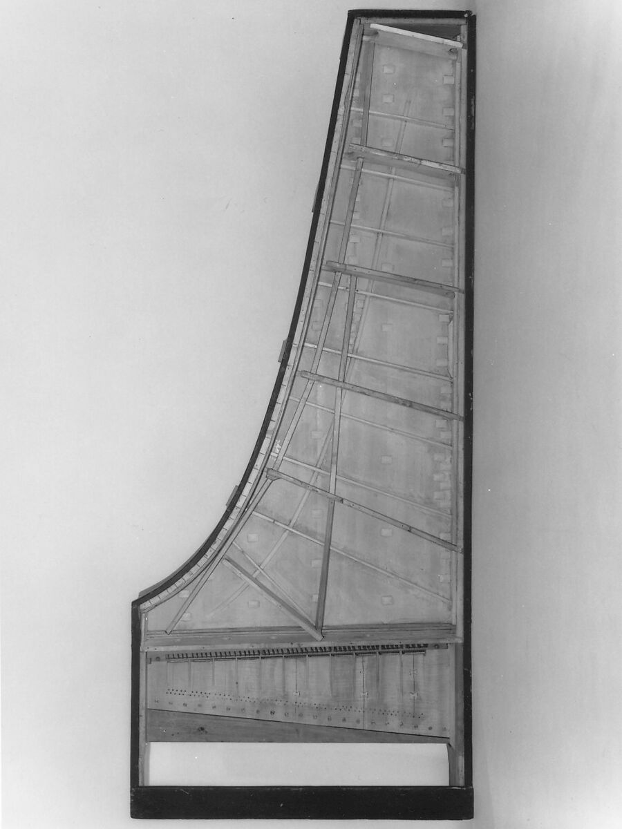 Grand Piano, Bartolomeo Cristofori (Padua 1655–1731 Florence), Cypress, boxwood, paint, leather, fir, Italian (Florence)