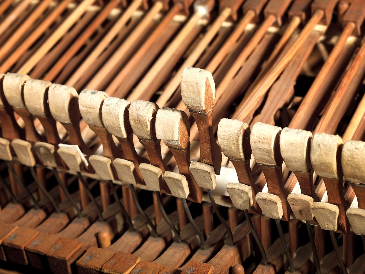 Grand Piano, Bartolomeo Cristofori (Padua 1655–1731 Florence), Cypress, boxwood, paint, leather, fir, Italian (Florence)