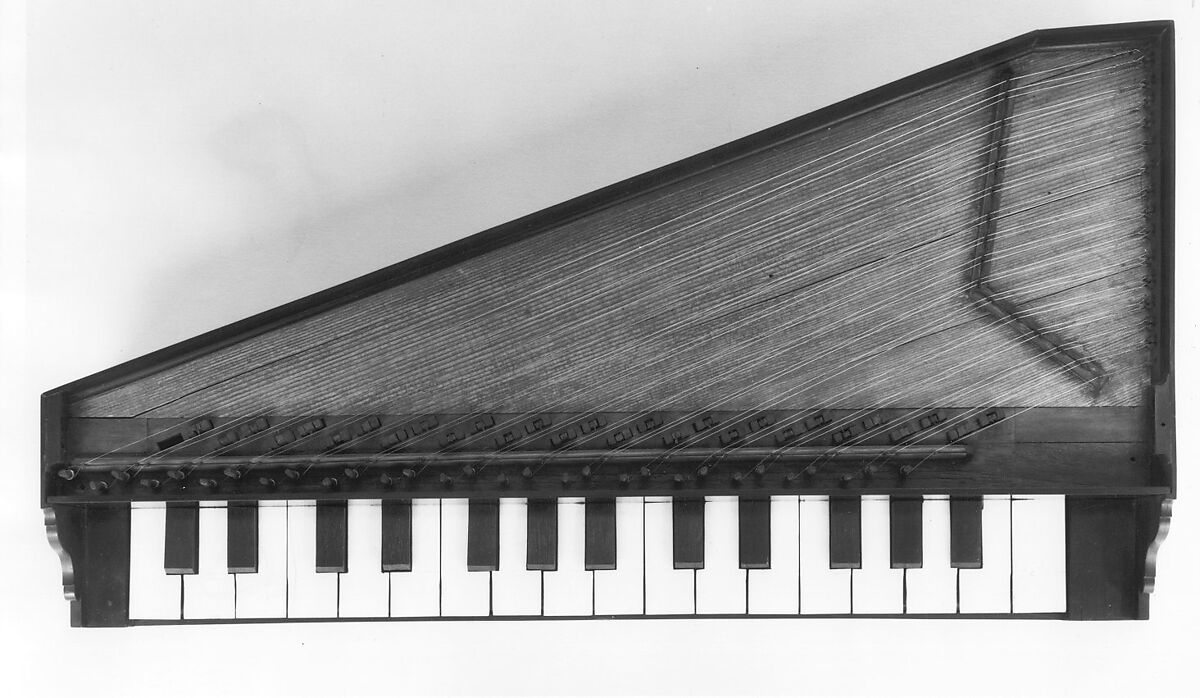 Triangular Octave Spinet, Attributed to Girolamo Zenti (Viterbo 1609-11?–1666/7 Paris), Wood and various materials, Italian