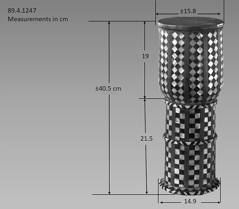 Tombak, wood, mother-of-pearl, skin, Syrian possibly