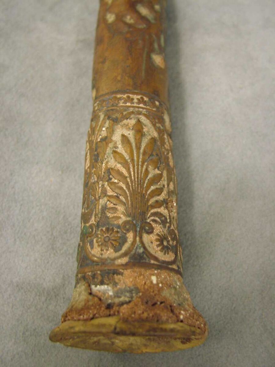 Flute Aztec Pito, clay, copper, Mexican