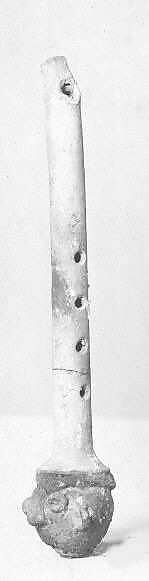 Pottery Flute and Rattle, clay, Mexican