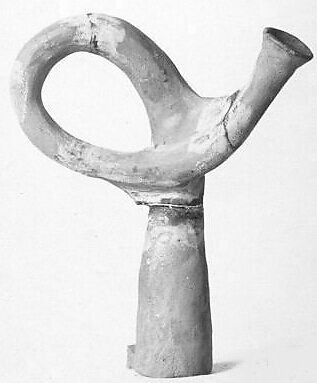 Trumpet, Clay, Moche 