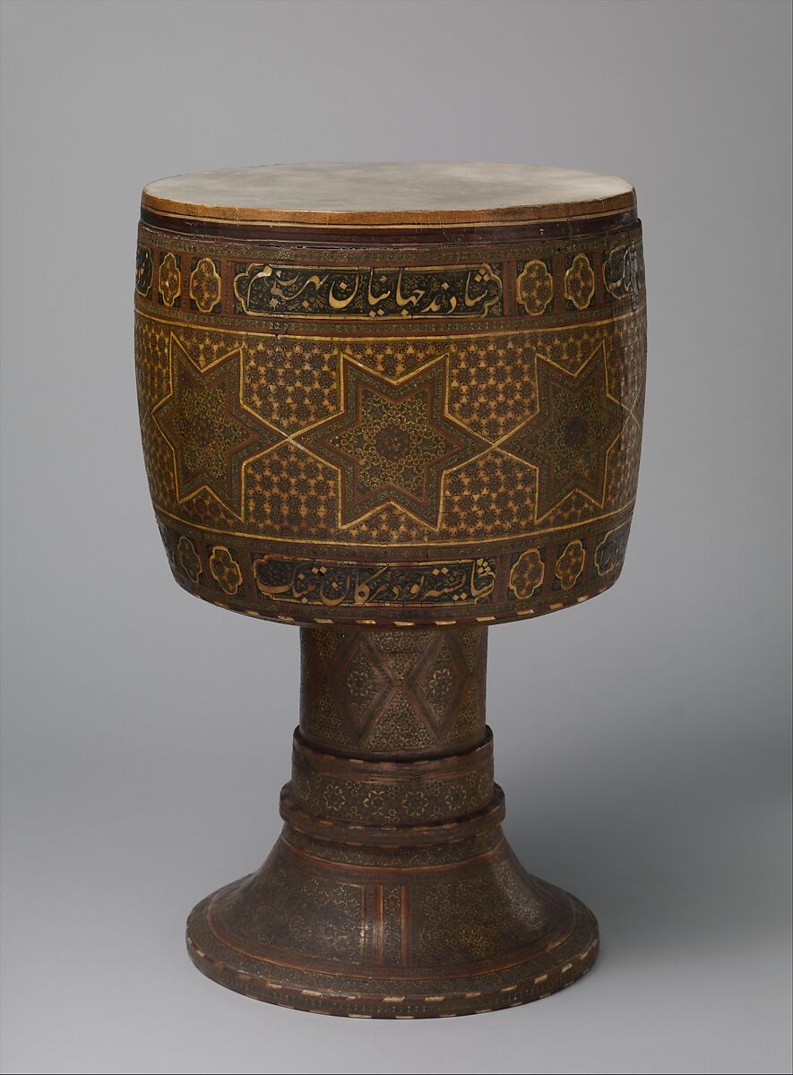 Tombak, Various woods, bone, brass, skin, Iranian (Persian)