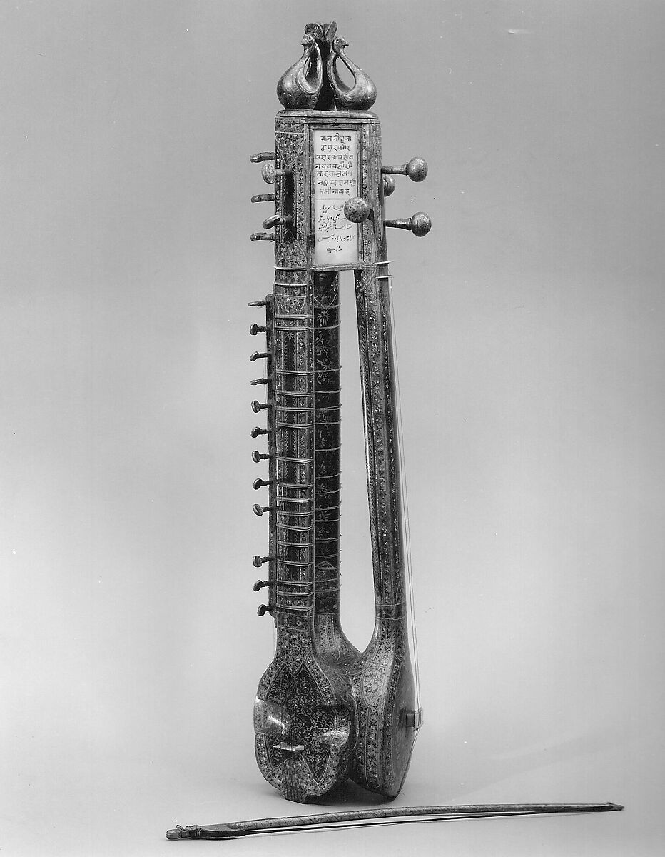 Sūr pyār  (Compound Sitar, Tambura, Esraj), gourd, wood, polychrome, steel and gut strings, ivory, metal, Indian 