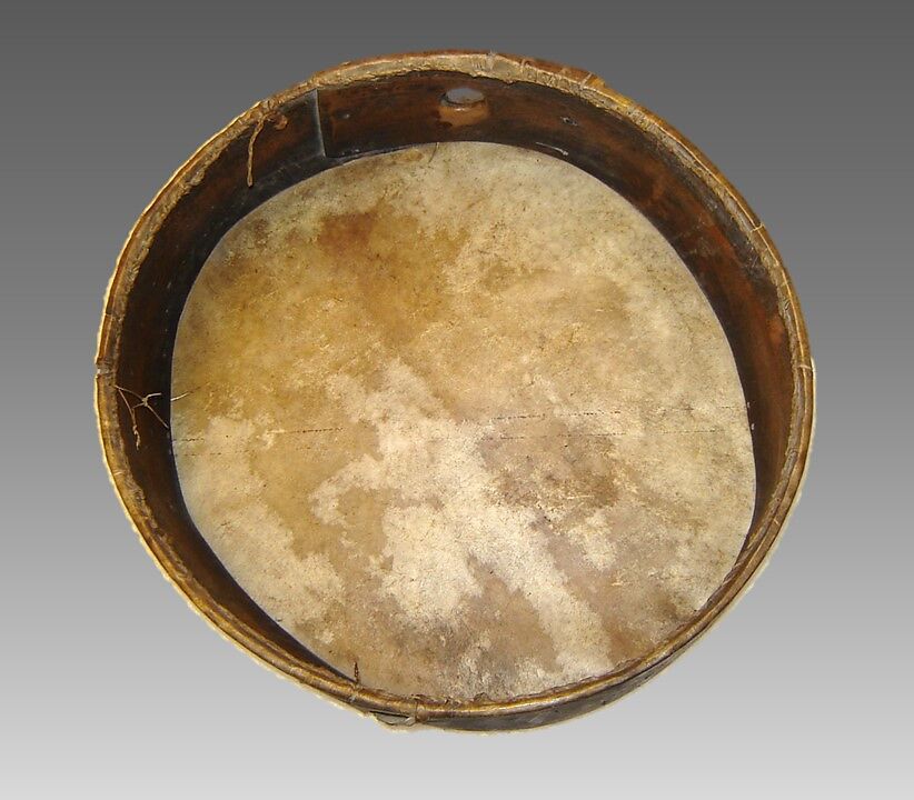 Bendir (frame drum), wood, parchment, Moroccan