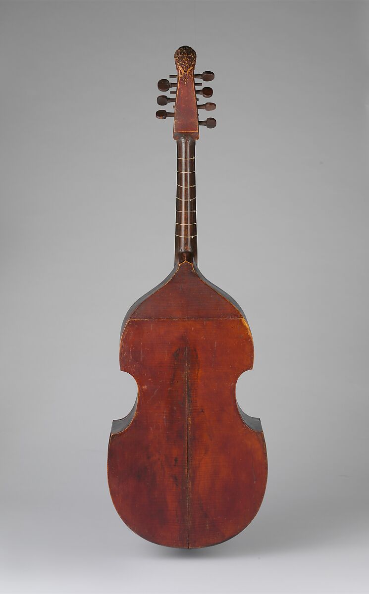 Seven String Bass Viol, Nicolas Bertrand (1686–1735), Maple, spruce, French