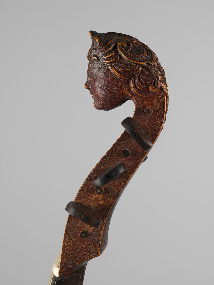 Seven String Bass Viol, Nicolas Bertrand (1686–1735), Maple, spruce, French