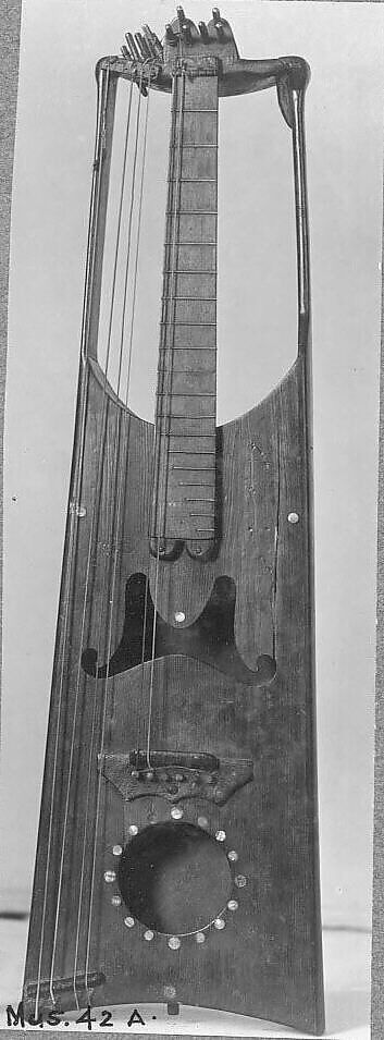Lyre Guitar, Wood, metal, French 