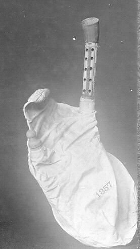 Tsambouna, cane, wood, horn, goatskin, Greek