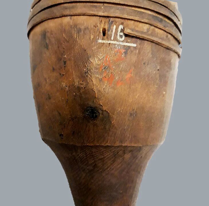 Stopped Pipe with bellows, wood (red cedar or spruce), eel grass, cord, sinew, buckskin, metal, Native American (Northwest Coast)