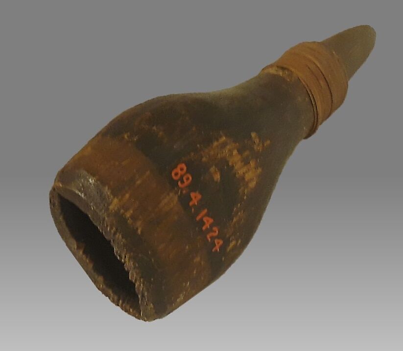 Reed Pipe, cedar or spruce, spruce root, Native American (Skittagetan, probably)