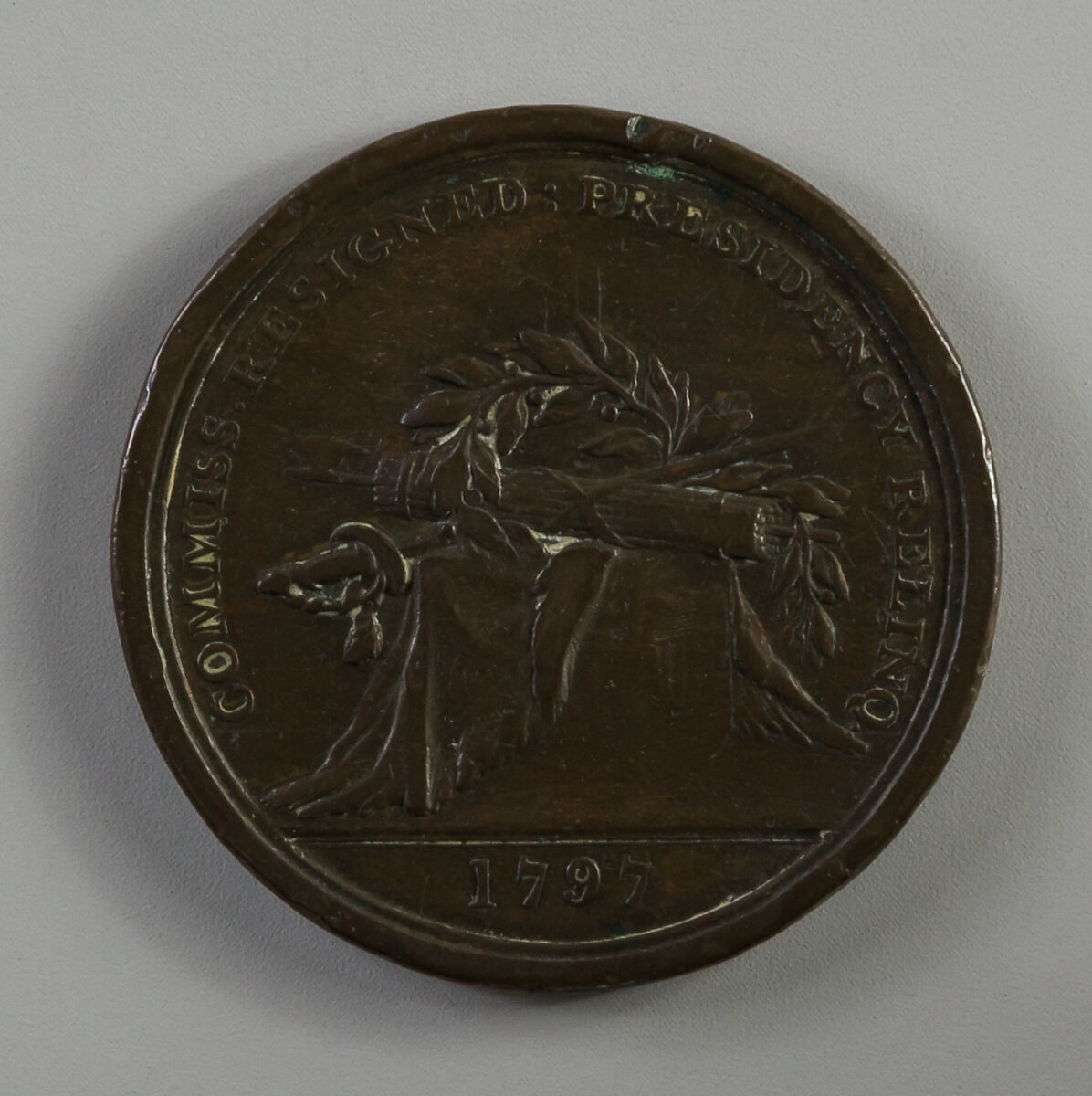 Washington's Resignation of the Presidency, Bronze, American