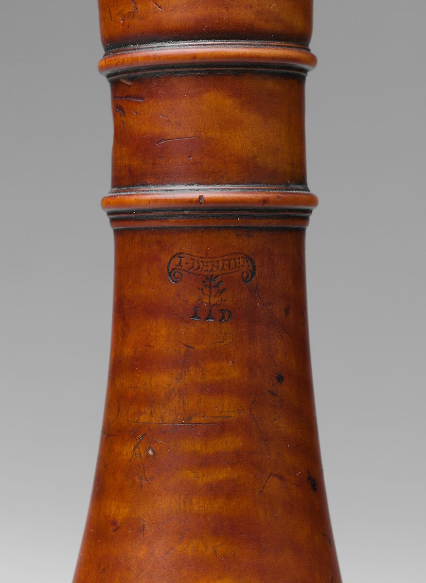 Oboe in C, Jacob Denner (German, Nuremberg 1681–1735), Wood, ivory, silver, German