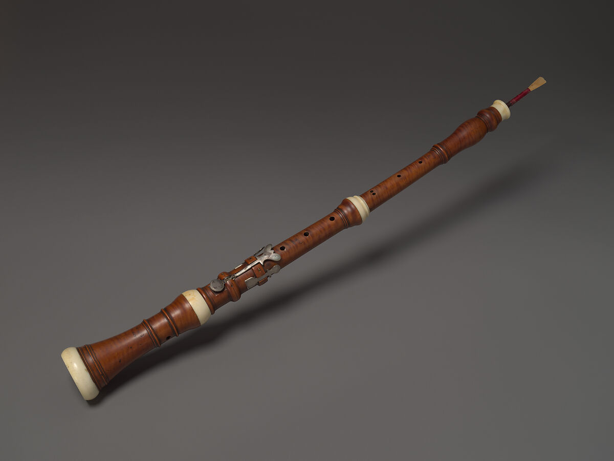 Oboe in C, Jacob Denner (German, Nuremberg 1681–1735), Wood, ivory, silver, German