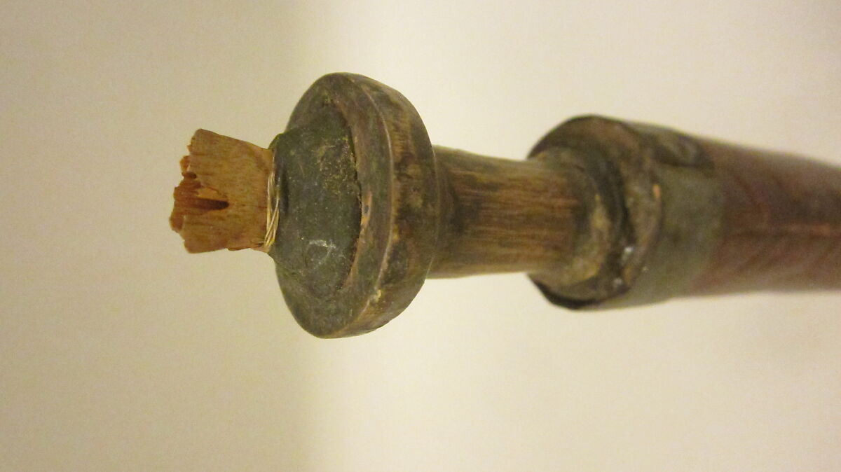 Chirimia, wood, metal, wax/rubber, cord, Chibchas or Muyscas