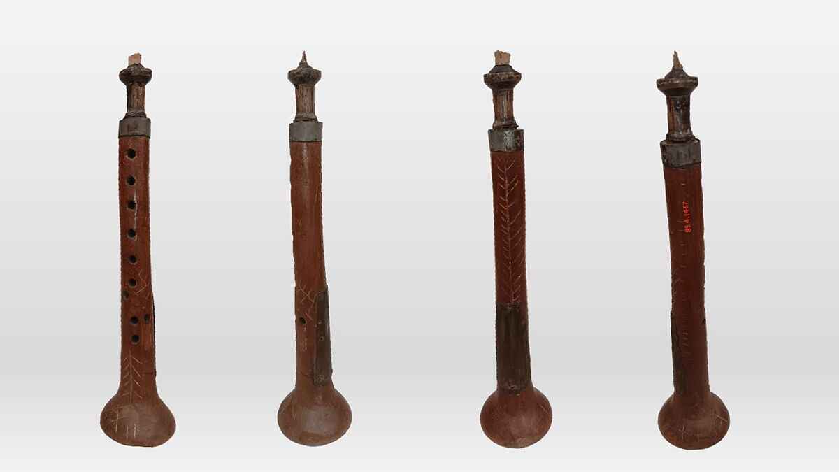 Chirimia, wood, metal, wax/rubber, cord, Chibchas or Muyscas